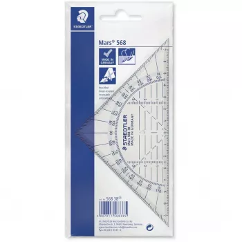 Squadra Staedtler Mars 568 38, 16 cm, infrangibile