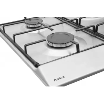 Piano cottura da incasso Amica PGA6100BpR, 4 bruciatori a gas, controllo meccanico, acciaio inox