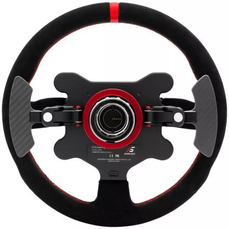 Simagic GTS Alcantara S202 — volante per sim racing rivestito in Alcantara, modello S202