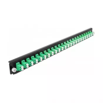 Pannello frontale per scatola di giunzione DeLOCK 19 pollici 24 porte LC duplex verde
