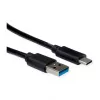 Cavo USB 3.2 Gen 1 ROLINE RM, A-C, MA/MA, nero, 1 m