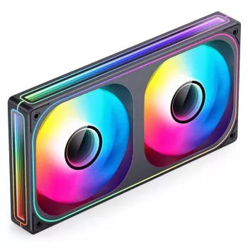 Ventola Jonsbo ZB-240 240mm ARGB PWM nera — design Infinity-Mirror