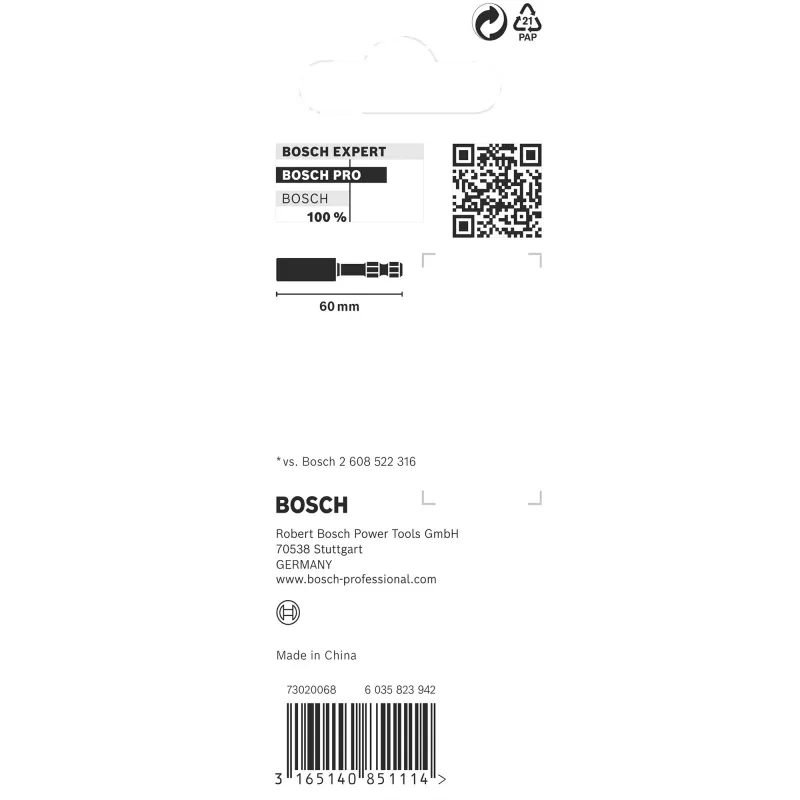 Portabit universale standard magnetico Impact Control Bosch 2608522321