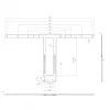 Kit di montaggio Hagor 2287 nero per schermi da 75-86 pollici
