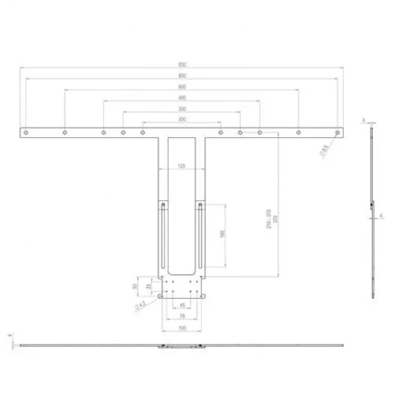 Kit di montaggio Hagor 2287 nero per schermi da 75-86 pollici