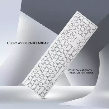 ALOGIC Echelon tastiera wireless ricaricabile USB-C full-size QWERTZ