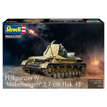 Modellino in plastica carro armato REVELL Flakpanzer IV 3,7 cm Flak 43 scala 1:72