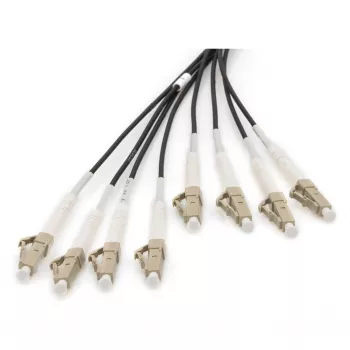Cavo breakout in fibra ottica DIGITUS DK-24338U030BK-BBB, preassemblato OM4 multimodale 8 fibre, LC/UPC–LC/UPC, 30 m, U-DQ(ZN) BH
