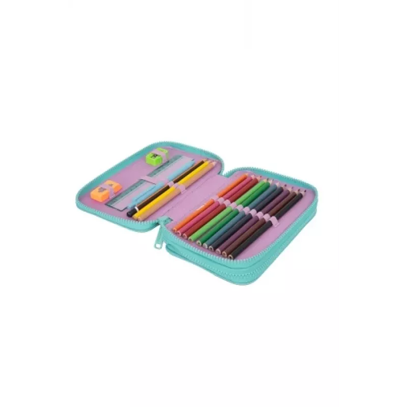 Astuccio portapenne Coolpack Jumper 2 – design a doppio livello, cerniera, superficie in tessuto