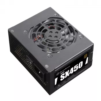 SilverStone SST-SX450-B - alimentatore (interno) - ATX12V 2.4/ SFX12V - 80 PLUS Bronze - AC 90-265 V - 450 Watt - PFC attivo - nero