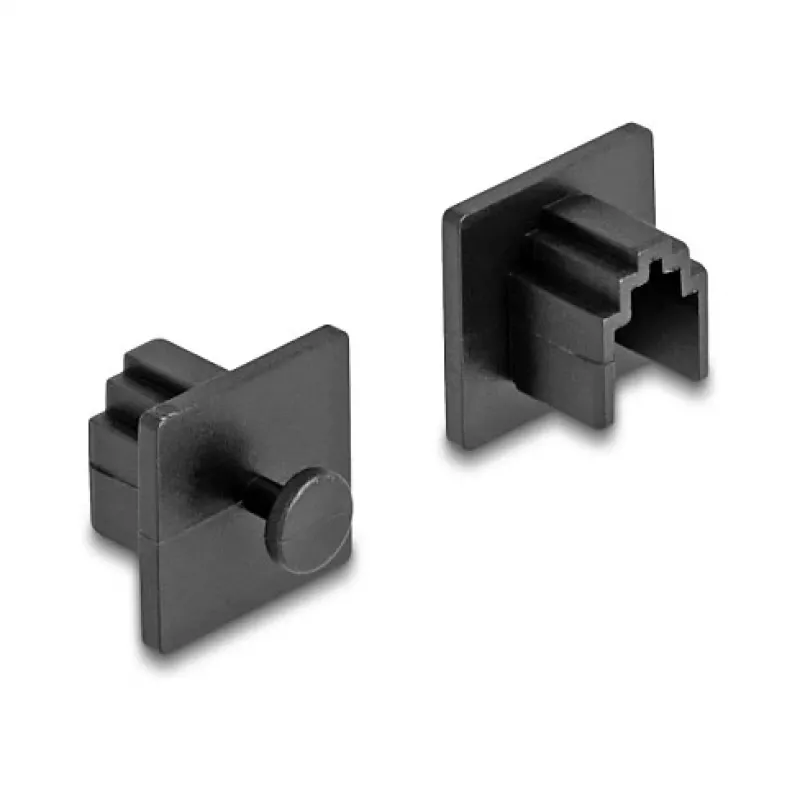 DeLOCK Tappo parapolvere RJ10 femmina con blocco 10 pz nero