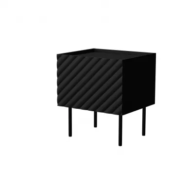 Comodino Cama meble LUCCA, 2 pz., 47x40x52 cm, nero, MDF/truciolare