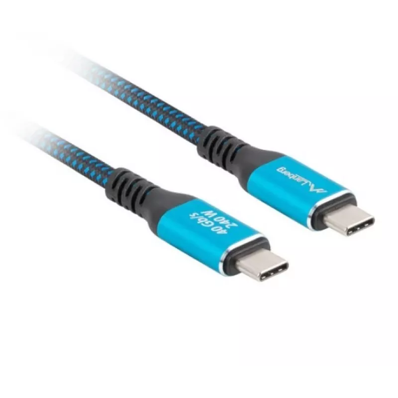 Cavo USB-C a USB-C LANBERG CA-CMCM-45CU-0020-BK, 240 W PD, 8K@60Hz, 2,0 m