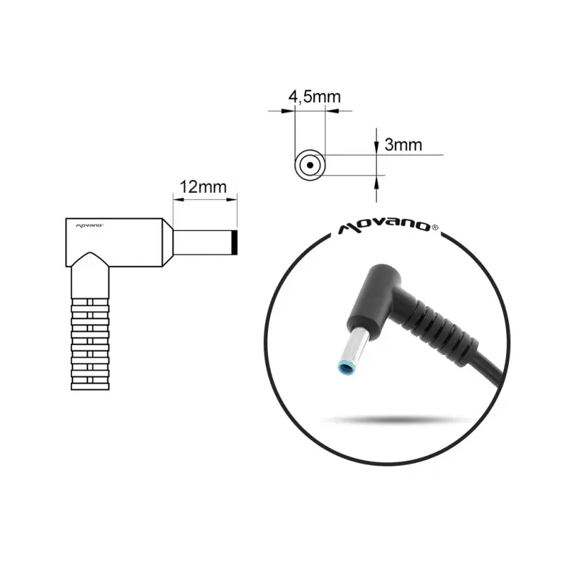 Alimentatore MITSU HP 19,5V 4,62A modello 5ZM033 per notebook