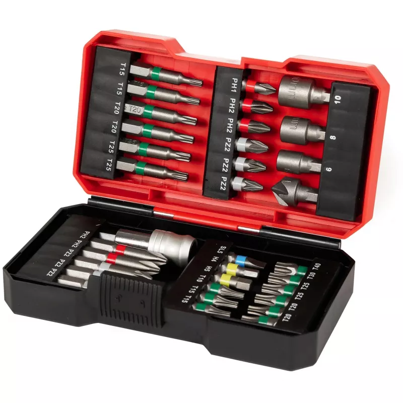 Set punte, 34 pezzi (1/4, in S-Box)