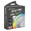 Sharkoon Shark Blades PWM RGB ventola per case da 120 mm, 400–1400 giri/min, bianca