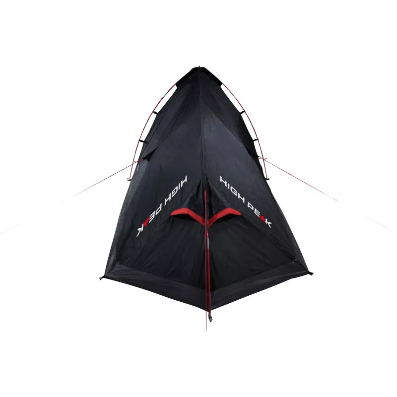 Tenda High Peak Minitramp 2 leggera nero/rosso — tenda da campeggio compatta per 2 persone