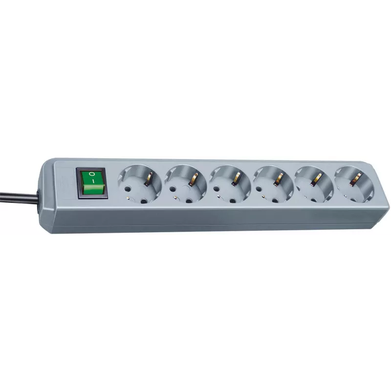 Ciabatta Brennenstuhl Eco-Line 6 prese (argento) (1159540015)