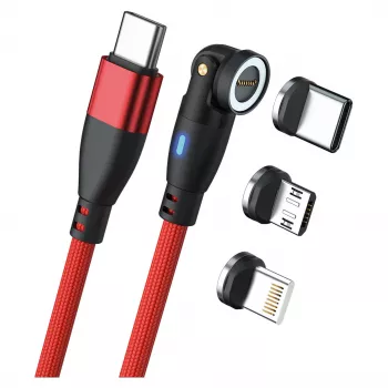 Cavo USB RealPower MagneticCharge 100 1 m USB-C rosso ricarica rapida