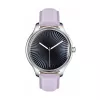 Smartwatch Colmi L28 argento-viola con cinturino in pelle viola