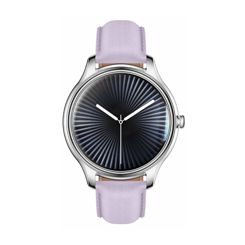 Smartwatch Colmi L28 argento-viola con cinturino in pelle viola