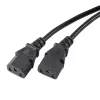 Akyga AK-PC-04A cavo di distribuzione corrente CEE 7/7 a 2x IEC C13, 1,8 m, nero