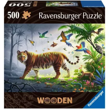 Puzzle in legno tigre nella giungla (505 pezzi)