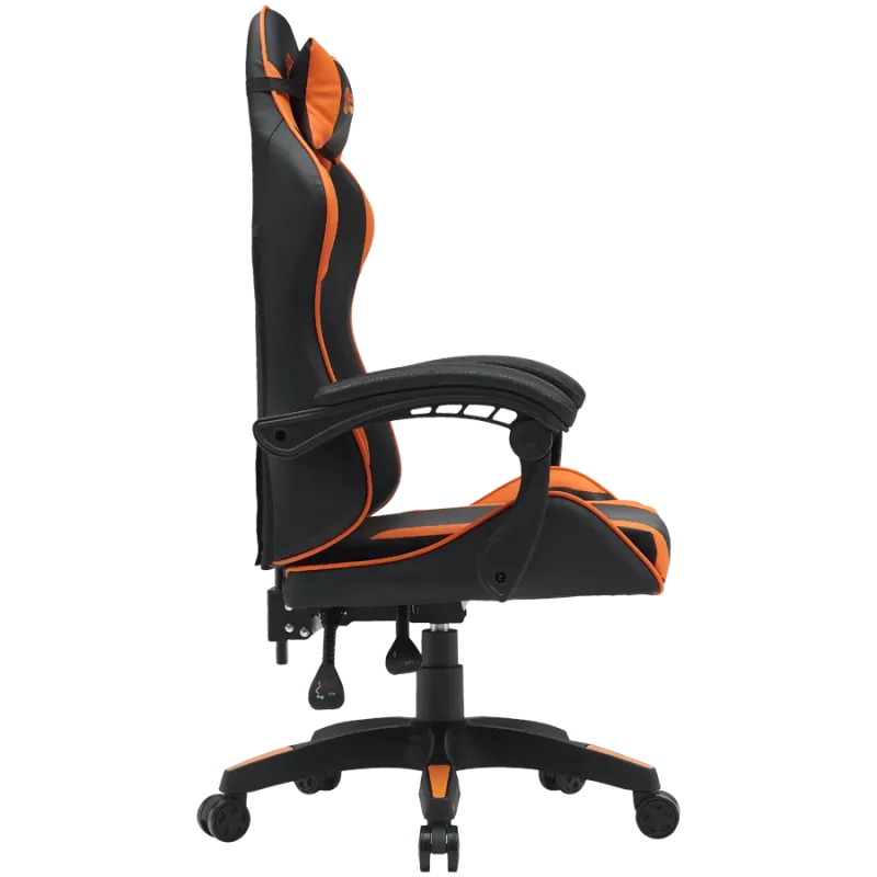 Sedia gaming CANYON Core SGCH2 nero arancione — design ergonomico, regolabile in altezza