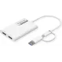 ROLINE adattatore display USB Type C A - Dual DP 4K60 ST/BU - adattatore - digitale/dati (12.03.3207)