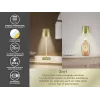Beper P201UTP116 lampada da tavolo LED ricaricabile, 1,5 W, interruttore touch, dimmerabile, adattatore per bottiglia da 33 mm, resistente all'acqua, oro