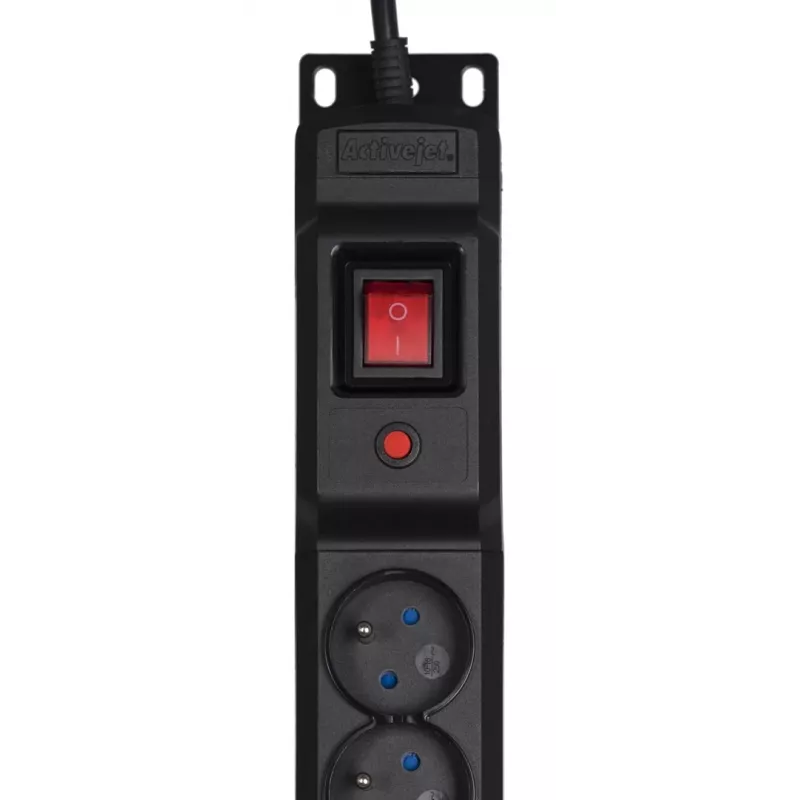 Ciabatta multipresa Activejet COMBO 12 prese 3m nero