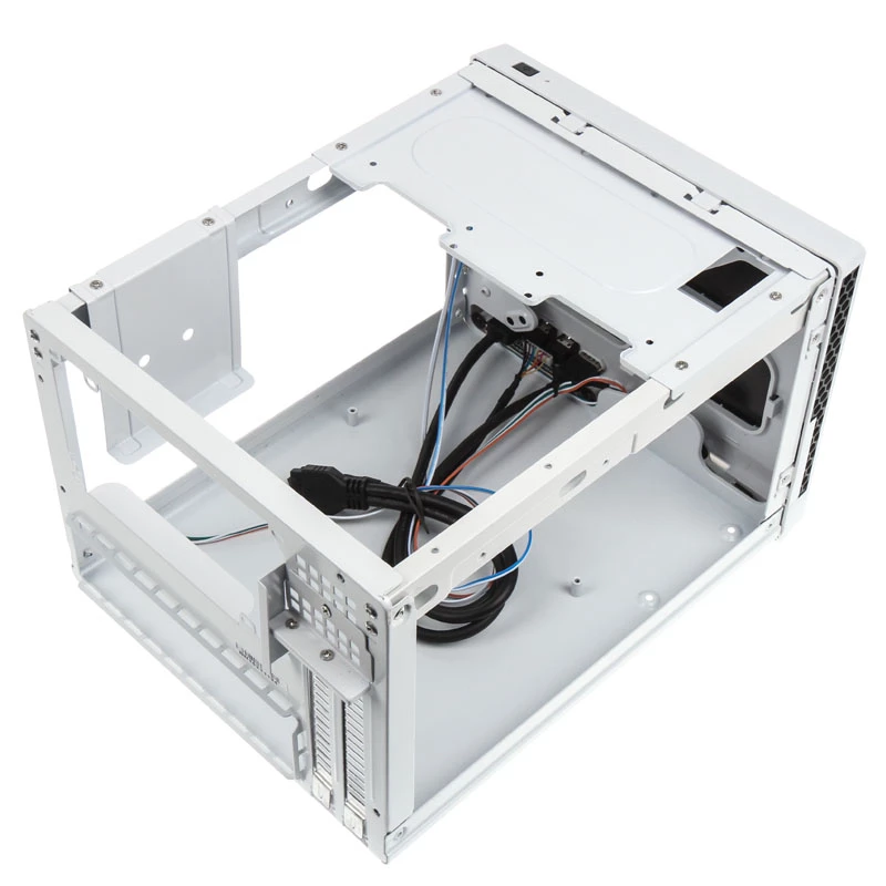 SilverStone SUGO SG13 - Desktop - Mini-DTX - senza alimentatore (AT / PS/2) - nero, bianco - USB/Audio (SST-SG13WB-Q)