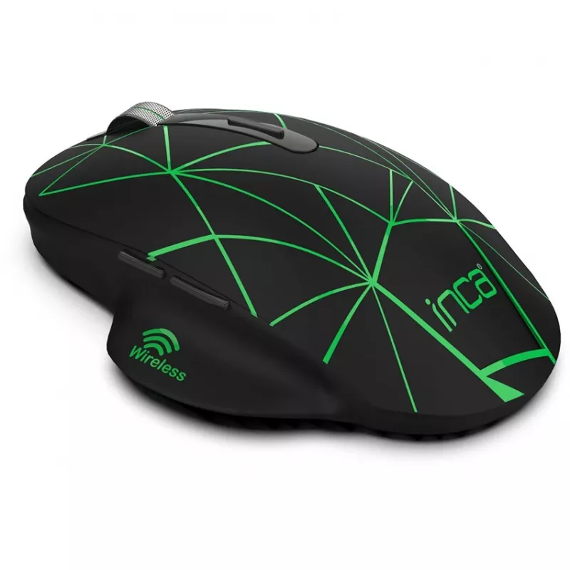Mouse INCA IWM-551 wireless 1600 DPI batteria USB-C nero retail - Mouse - 1.600 dpi