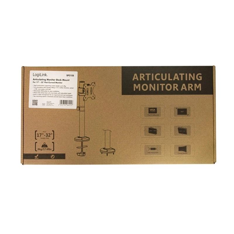 Supporto per monitor, 17-32 pollici acciaio