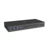Lindy switch KVM 2 porte Dual Head HDMI 4K60, USB 3.0, 4096 x 2160 pixel, 4K Ultra HD, nero