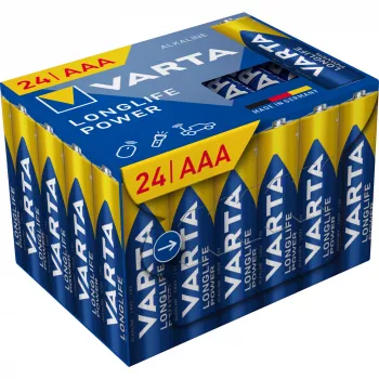 Varta Longlife, batteria monouso, AAA, alcalina, 1,5 V, 24 pz., 44,5 mm