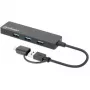 Dock/hub combo USB-C e USB-A Manhattan, porte (4): USB-A (x4), 5 Gbit/s (USB 3.2 Gen1 aka USB 3.0), alimentato via USB (nessun alimentatore esterno necessario)