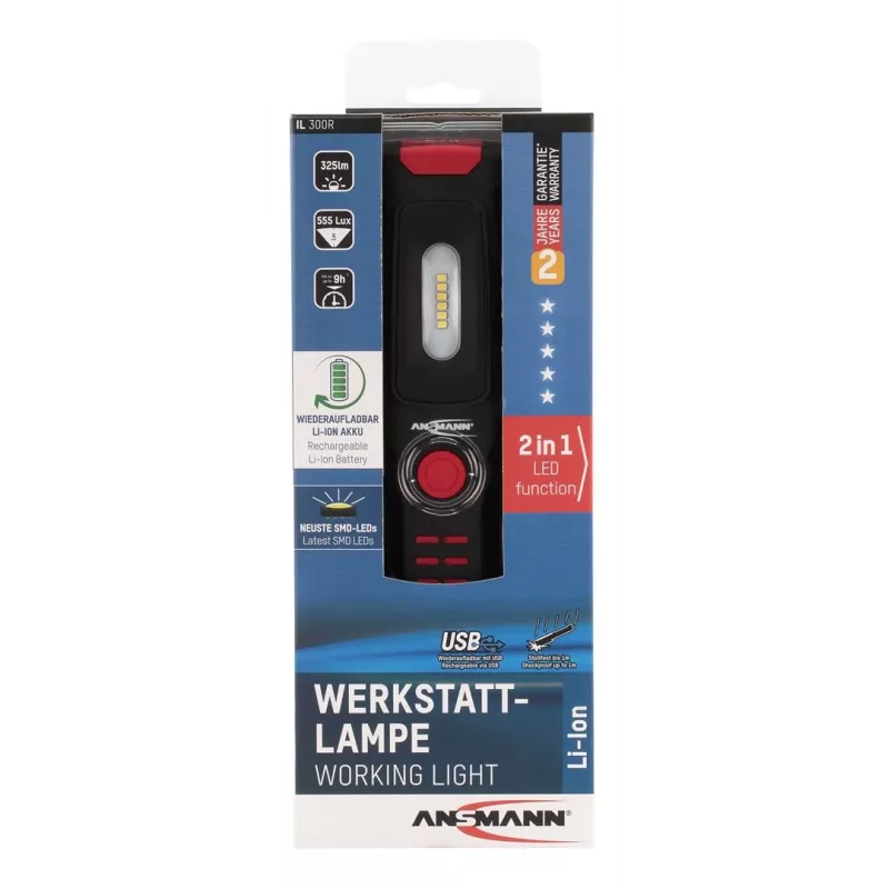 Lampada portatile Ansmann IL300R nero