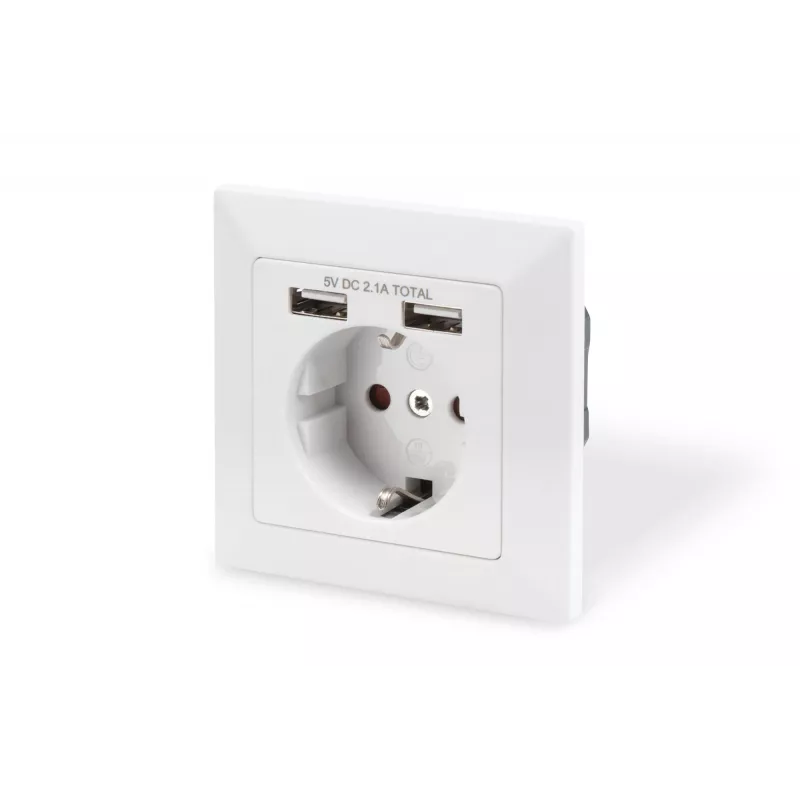 Presa di sicurezza da incasso Digitus DA-70613 con 2 porte USB