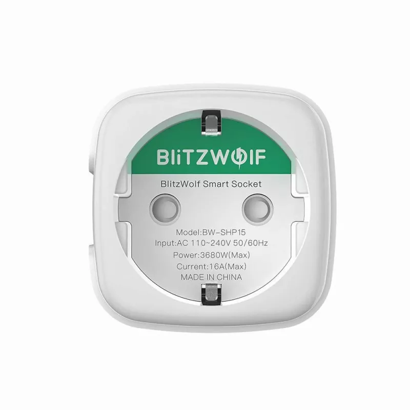 Presa smart BlitzWolf BW-SHP15 ZigBee 3680W — presa da incasso compatibile Wi-Fi/ZigBee