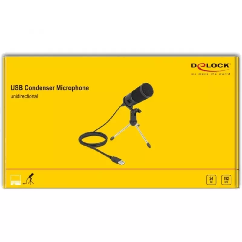 Delock - microfono - USB - nero (66832)
