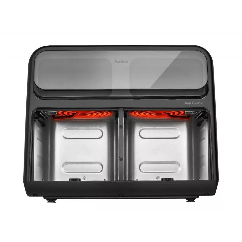 Amica AFM 7020 friggitrice ad aria doppia, 8 l, 2400 W, nera