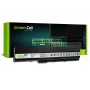 Batteria Green Cell AS02 per ASUS serie K52 — Li-Ion 4400 mAh, 11,1 V, 6 celle, nero