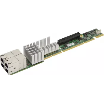 Super Micro Supermicro Scheda aggiuntiva AOC-UR-i4XT 1U Ultra Riser – adattatore di rete – 10Gb Ethernet x 4 – per SuperServer 1028U-TR4T+, 6018U-TR4T+ (AOC-UR-i4XT)