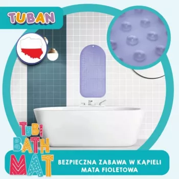Tappetino da bagno antiscivolo viola