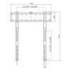 Supporto a parete per TV, 32-65 pollici, fisso, max. 40 kg