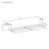 Maclean organizer cavi compatto sotto la scrivania, carico max 5 kg, bianco, MC-107 W