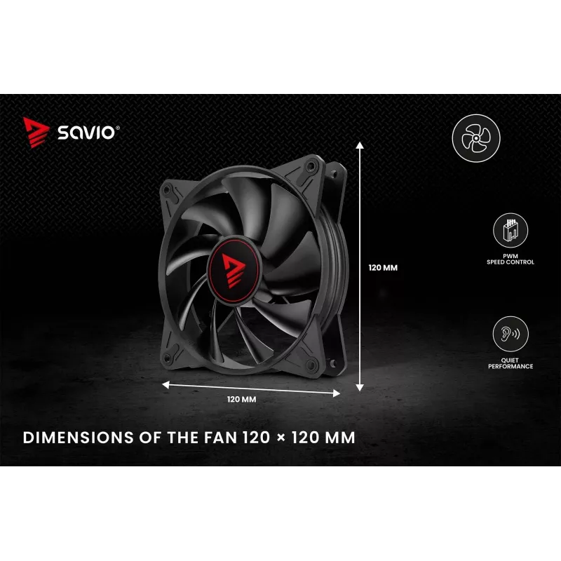 Ventola per case SAVIO SAVGBLADE 120mm PWM