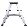 Scaletta Krause 126030 — alluminio 3 gradini, altezza massima 65 cm, 6,1 kg, larghezza 500 mm
