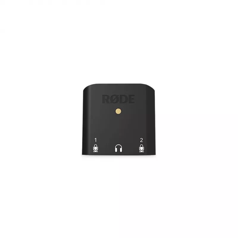 RØDE AI-Micro interfaccia audio mobile, 2x ingressi TRS/TRRS da 3,5 mm, uscita cuffie da 3,5 mm, USB-C, nera